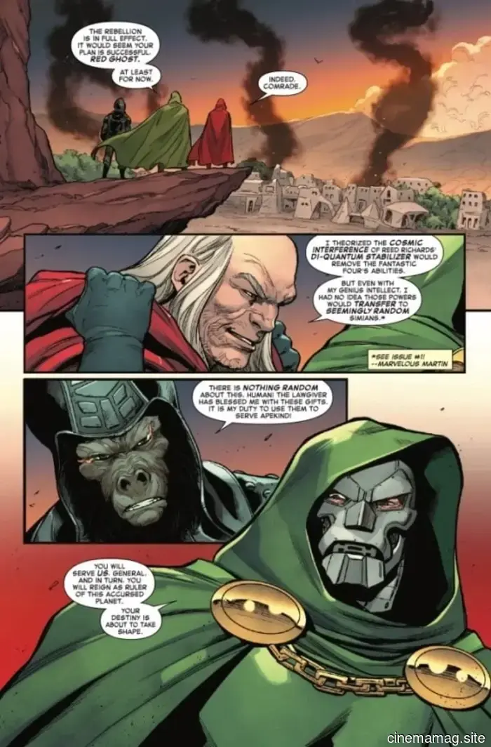 Vista previa del cómic – Planeta de los Simios vs. Cuatro Fantásticos #3