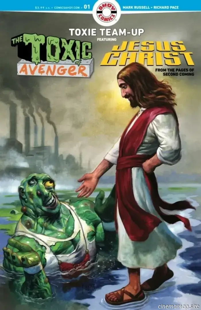 Тэги Toxic Avenger с Иисусом Христом в предварительном просмотре Toxie Team-Up #1