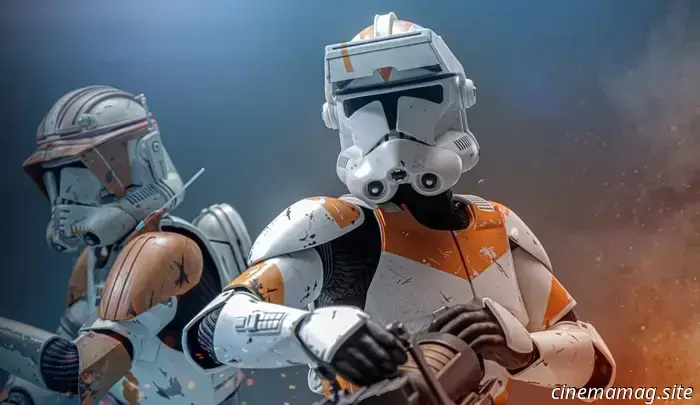 Il Clone Trooper del 212° Battaglione d'Attacco entra in battaglia con la figura in scala 1/6 di Star Wars di Hot Toys.