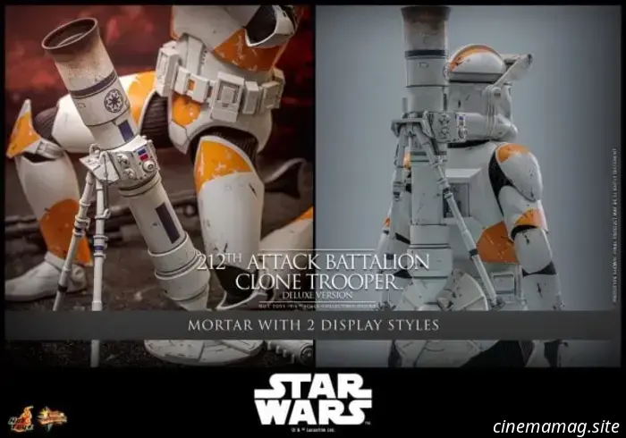 Il Clone Trooper del 212° Battaglione d'Attacco entra in battaglia con la figura in scala 1/6 di Star Wars di Hot Toys.