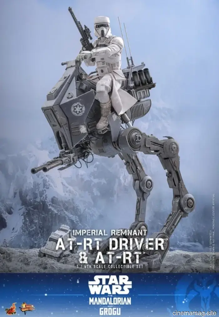 Hot Toys has revealed a sixth scale vehicle and figure set featuring the Imperial Remnant AT-RT and Driver from Star Wars: The Mandalorian, along with Grogu.