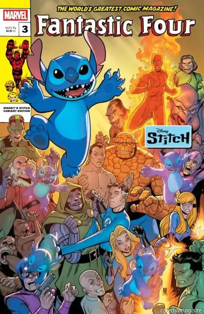 Stitch de Disney irrumpe en el Universo Marvel en nuevas portadas variantes