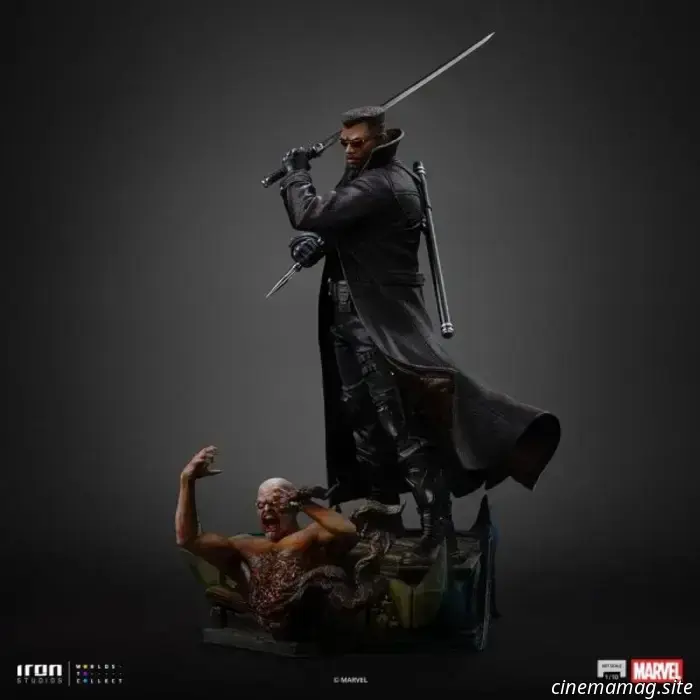La statua da collezione di Blade della Marvel svelata da Iron Studios