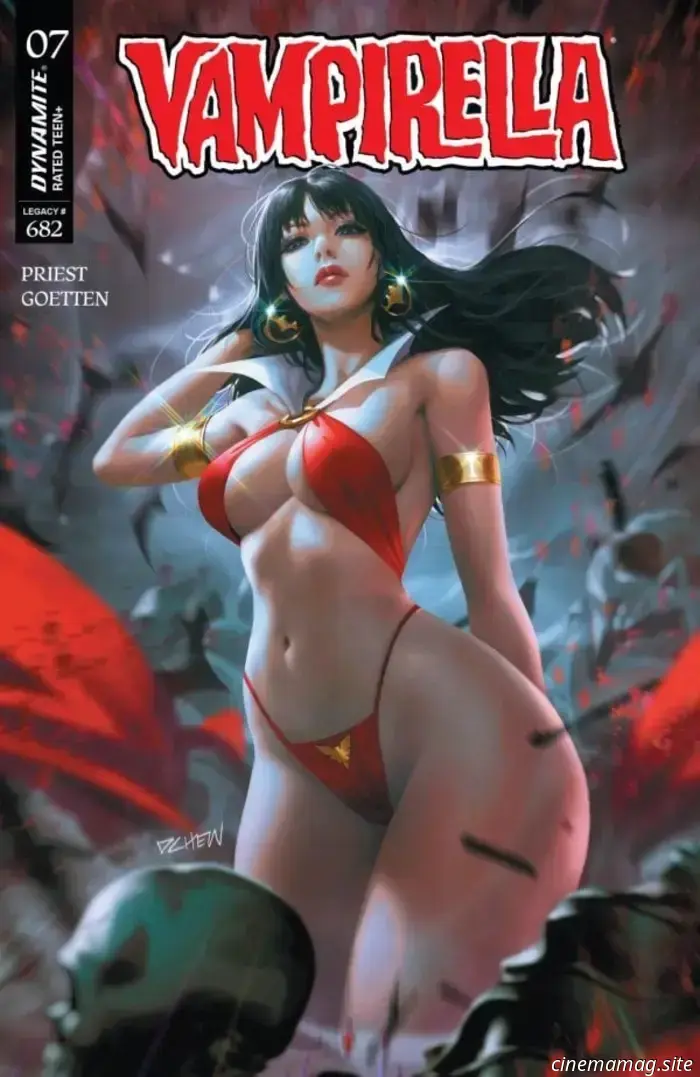 Dynamite Entertainment publica Vampirella #7 el miércoles, y a continuación te ofrecemos la vista previa oficial del número… Tras el devastador desenlace de “The Long Night”, una desconsolada Va…