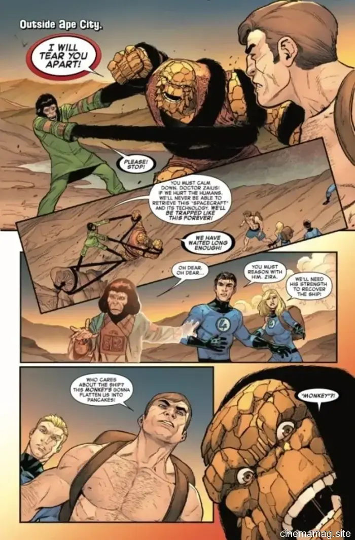 Vista previa del cómic – Planeta de los Simios vs. Cuatro Fantásticos #3