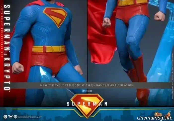 Hot Toys has officially revealed the sixth scale figures of Superman and Krypto, showcasing David Corenswet's portrayal of the Man of Steel.