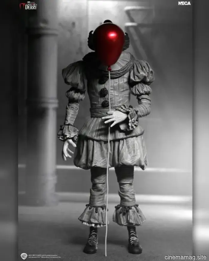 IT: Presenting the Derry Ultimate Black & White Pennywise action figure released by NECA.