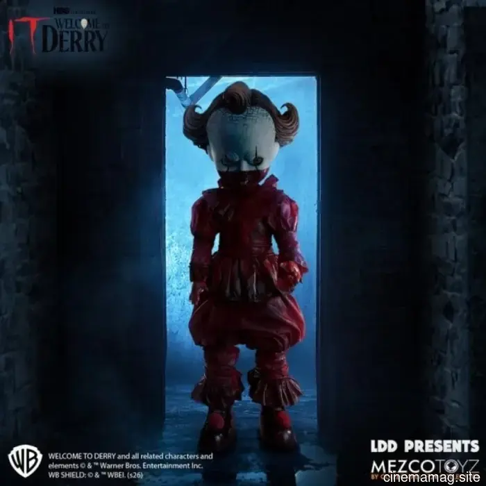 Pennywise becomes part of the Living Dead Dolls collection with Mezco Toyz’s IT: Welcome to Derry figure.