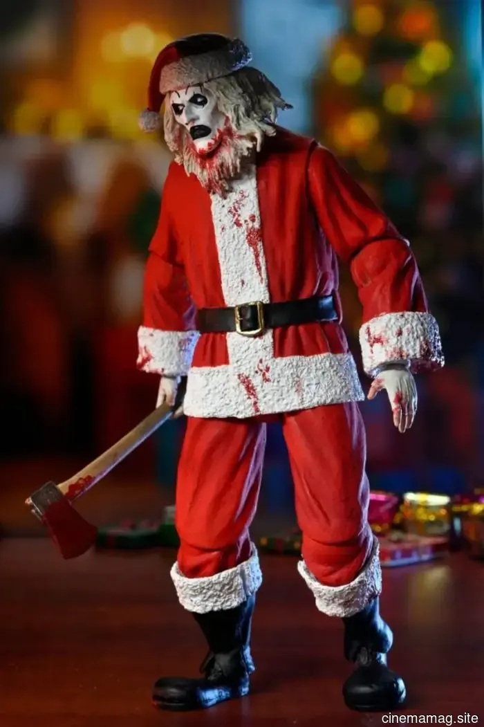 Art the Clown celebrates the holidays with NECA’s Terrifier 3 Ultimate action figure.