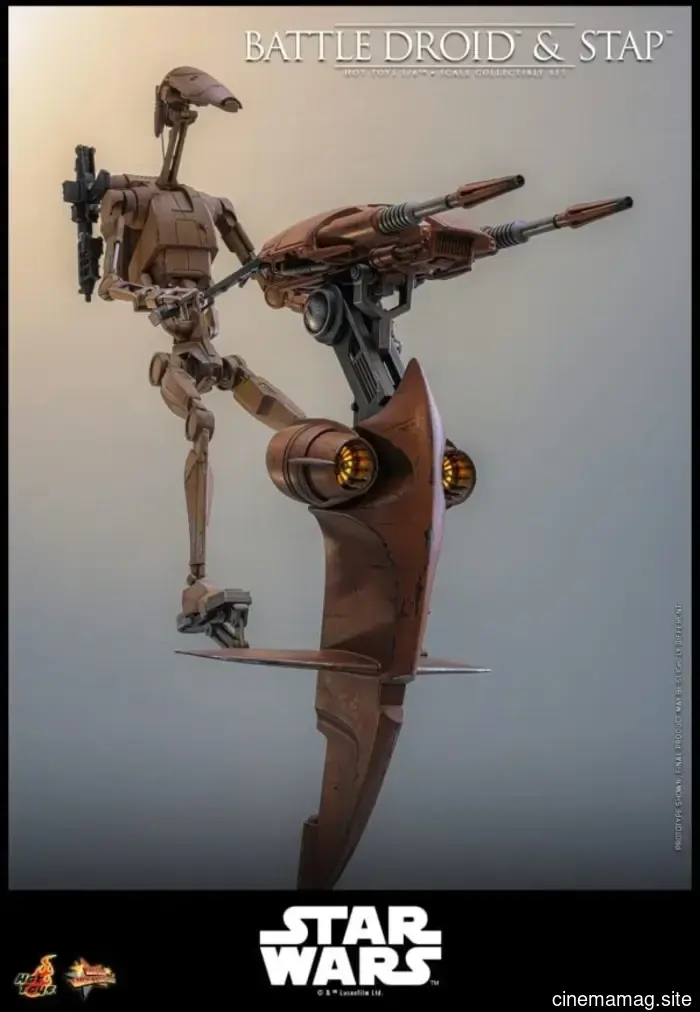 Hot Toys has unveiled the Battle Droid and STAP sixth scale set from Star Wars: Episode I – The Phantom Menace.