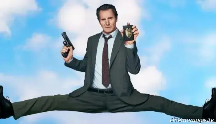 Liam Neeson se emphiza en el nuevo cartel de La pistola desarmada