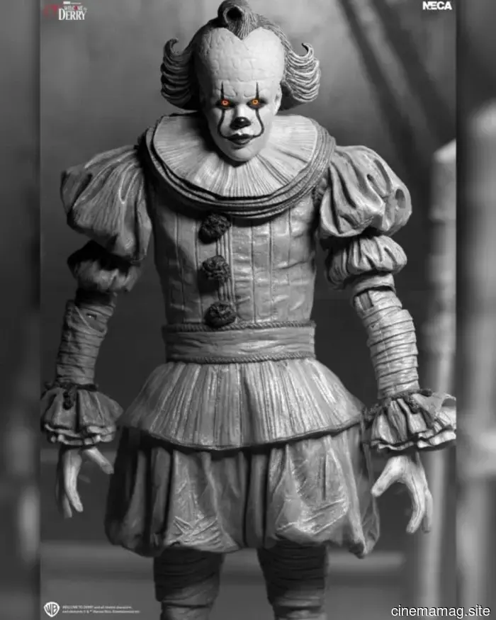 IT: Presenting the Derry Ultimate Black & White Pennywise action figure released by NECA.