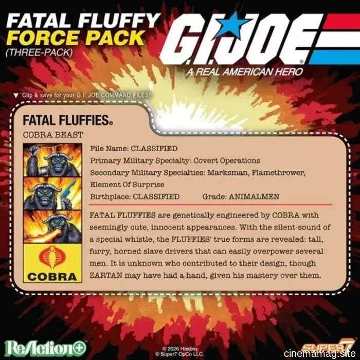 Super7 introduces the G.I. Joe ReAction+ Fatal Fluffy Force Pack.