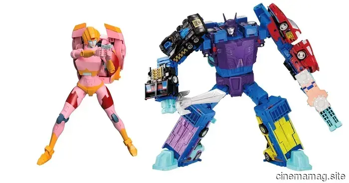Pre-orders for the Transformers Takara Tomy Menasor and Secret Agent Arcee figures are now available from Hasbro.