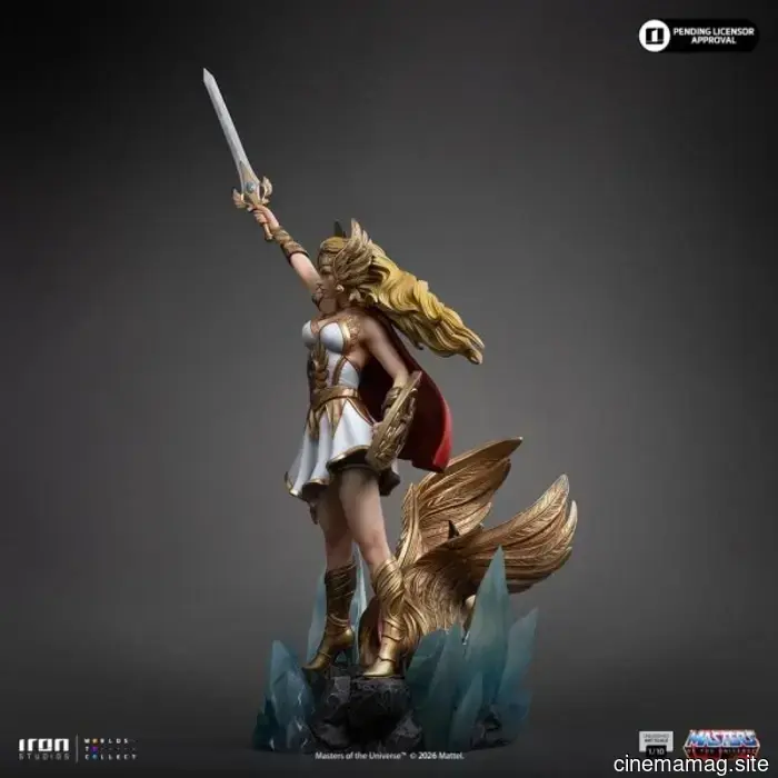 She-Ra is presented with Iron Studios' newest collectible statue from the Masters of the Universe series.