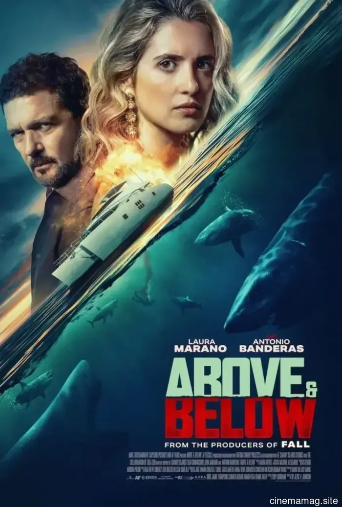 Trailer per il thriller sugli attacchi degli squali di Jesse V. Johnson Above & Below con Antonio Banderas e Laura Marano