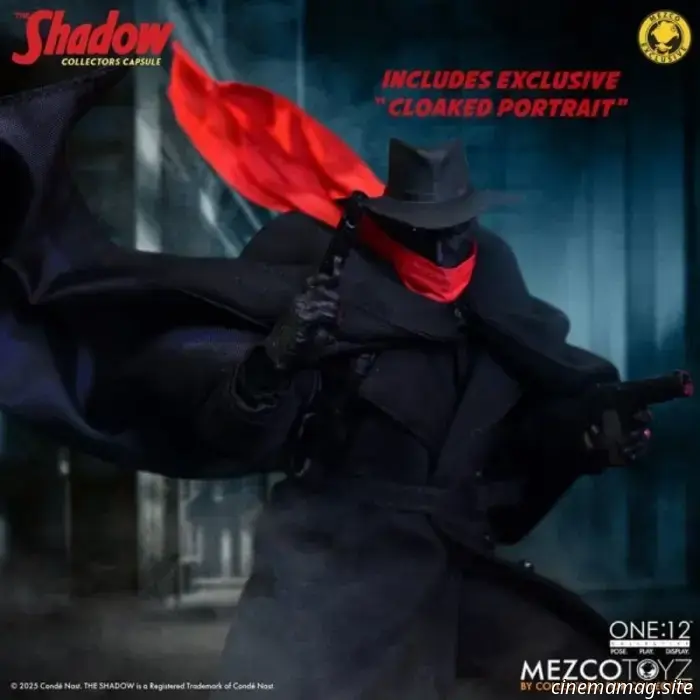 The Shadow becomes part of Mezco Toyz's One:12 Collective series with a sixth scale figure.