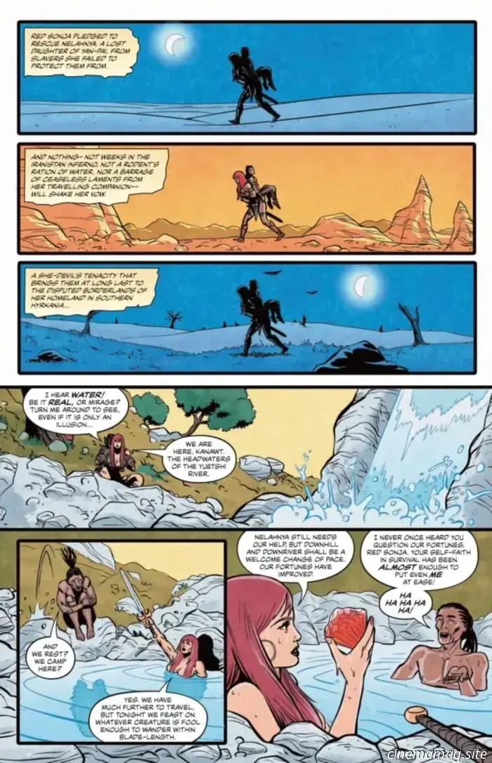 Take an exclusive first look at Red Sonja Attacks Mars #2.