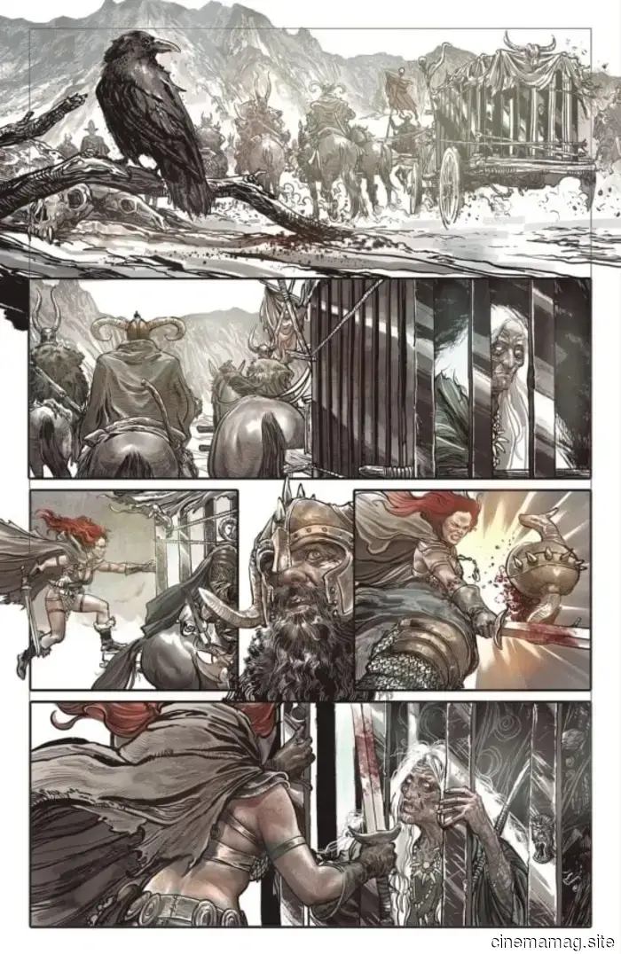 Dai un primo sguardo a Red Sonja / Barbarella #1 con un'anteprima esclusiva.