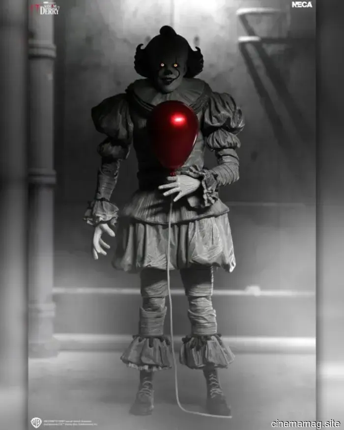 IT: Presenting the Derry Ultimate Black & White Pennywise action figure released by NECA.