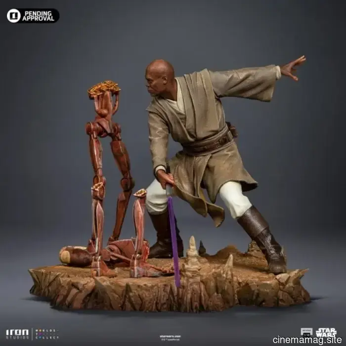 Star Wars: Episodio II – El ataque de los clones Estatua de escala de arte de Mace Windu revelada por Iron Studios