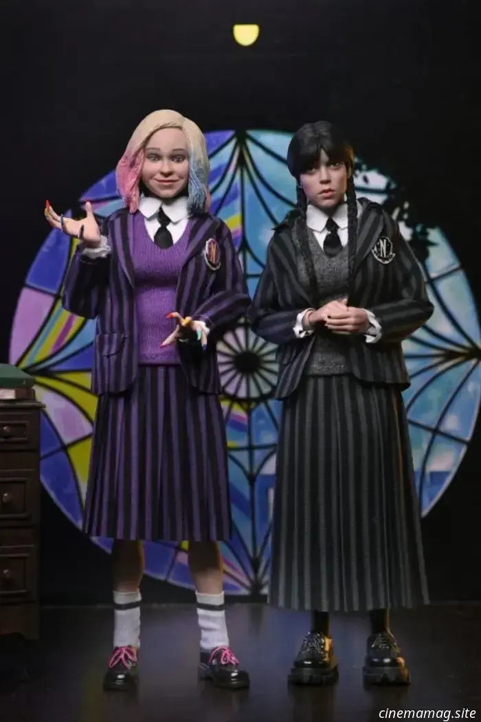NECA introduces collectible figures of Wednesday and Enid.