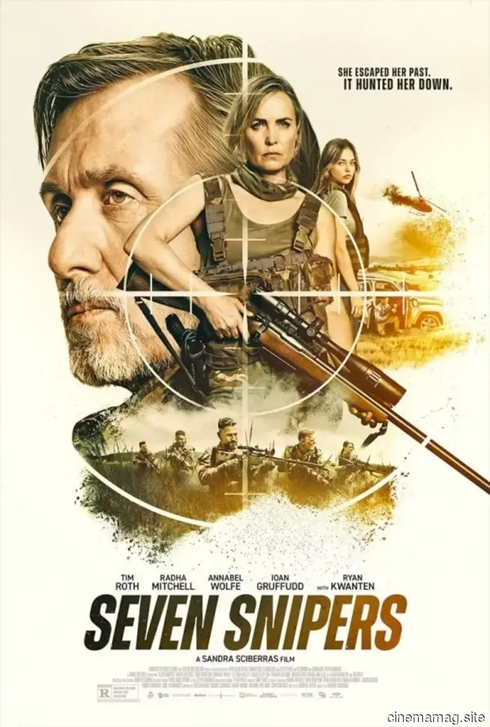 Trailer for the action thriller Seven Snipers featuring Radha Mitchell and Tim Roth.