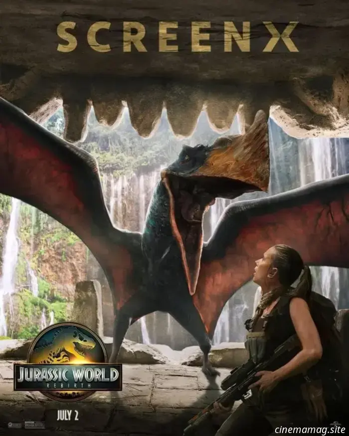 Posters for Jurassic World Rebirth highlight the film's gigantic dinosaurs.