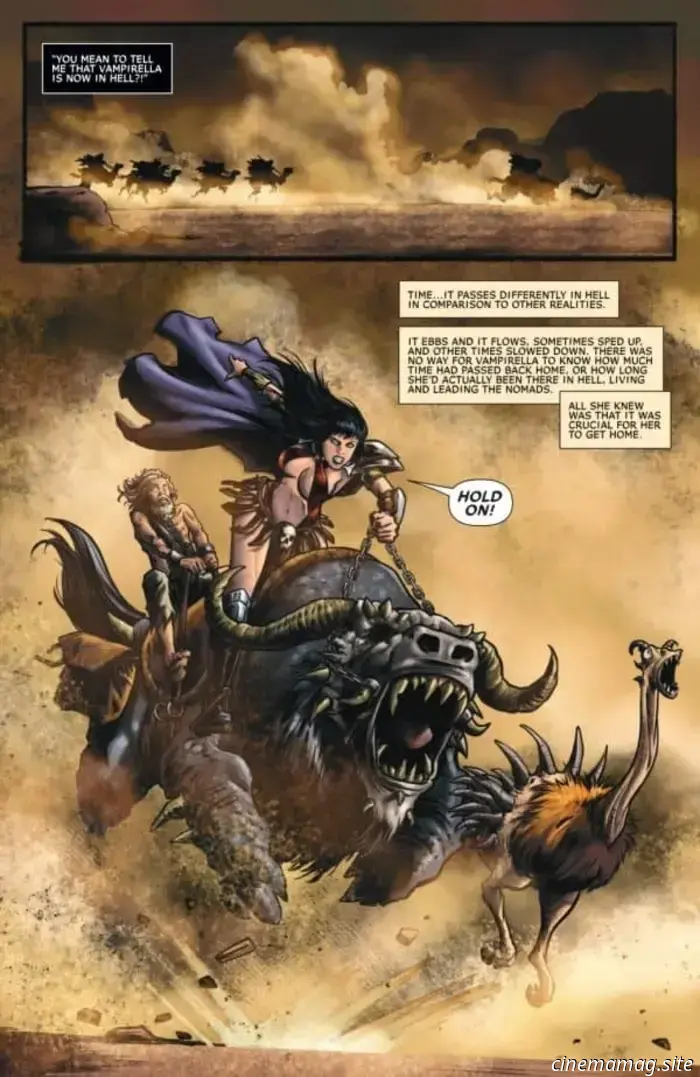 Get a sneak peek at the apocalyptic scene of Vampirella: Armageddon with the first look at issue #2.