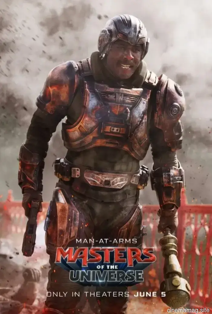 Character posters for Masters of the Universe highlight the movie's heroes and villains.