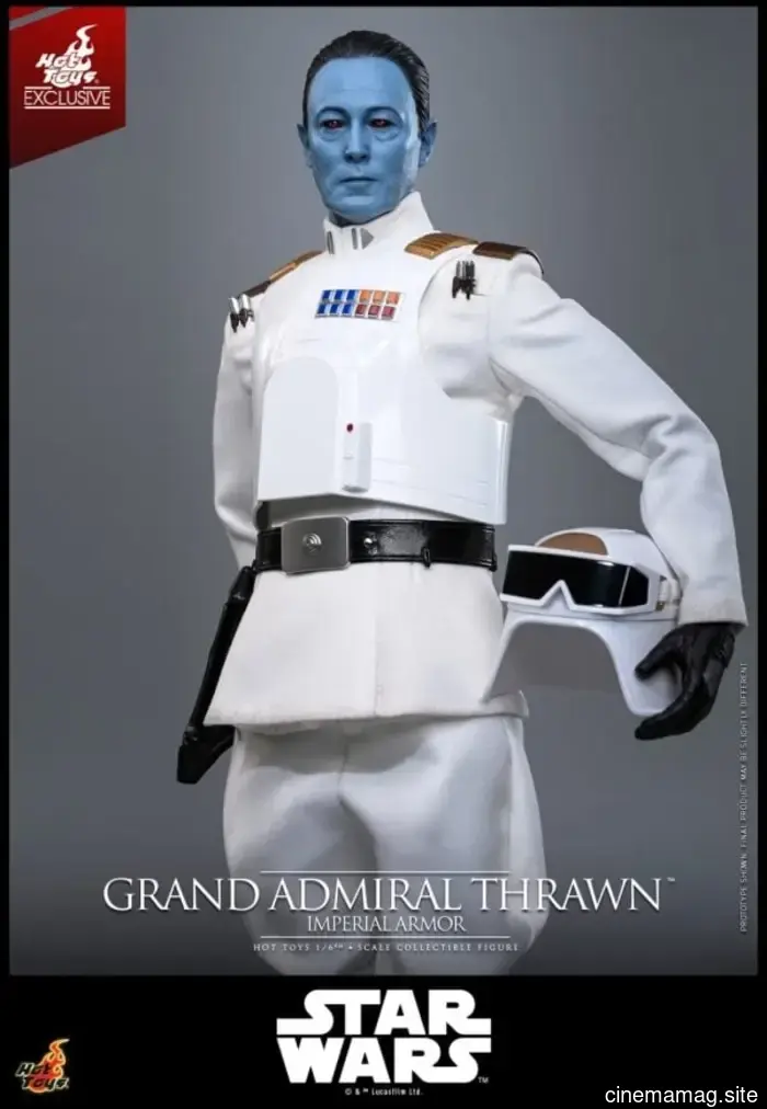 Grand Admiral Thrawn wears Imperial Armor in Hot Toys' newest sixth scale figure from Star Wars.
