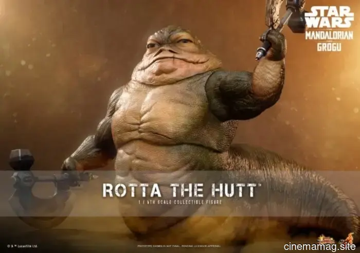 Hot Toys has revealed a sixth scale figure of Star Wars: The Mandalorian featuring Grogu and Rotta the Hutt.