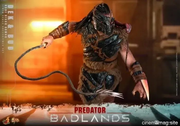 Hot Toys is set to release the sixth scale action figure set of Dex and Bud from Predator: Badlands.