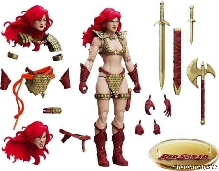Boss Fight Studio has unveiled the Epic H.A.C.K.S. figure of Red Sonja (Red and Gold Version).