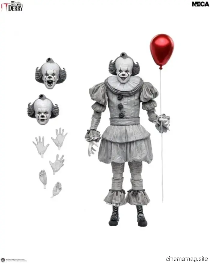 IT: Presenting the Derry Ultimate Black & White Pennywise action figure released by NECA.