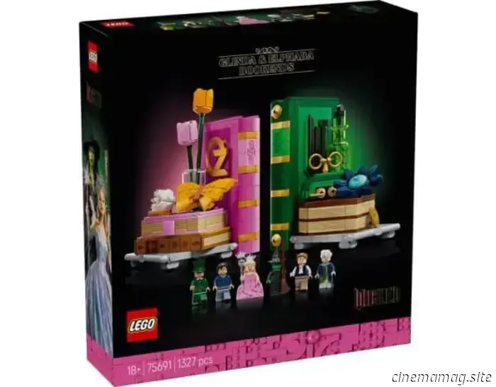 LEGO Wicked Glinda & Elphaba Bookends set will be released in September.