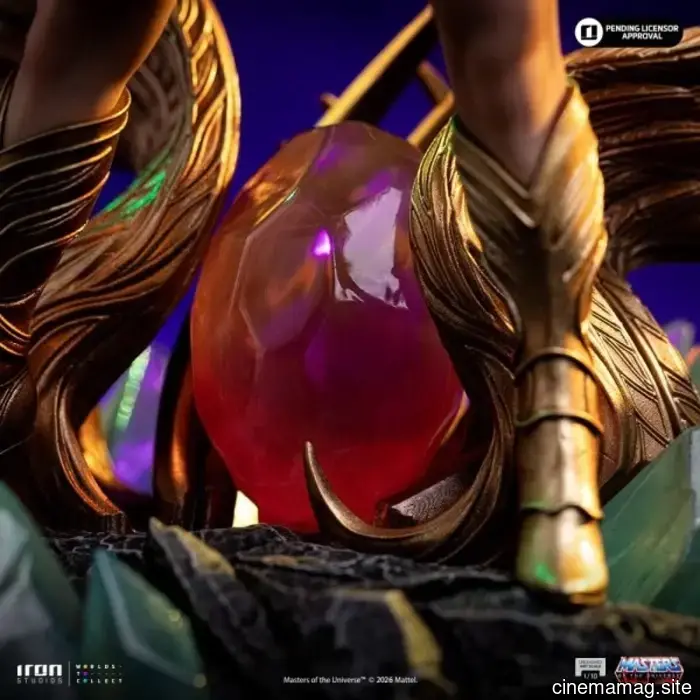 She-Ra is presented with Iron Studios' newest collectible statue from the Masters of the Universe series.