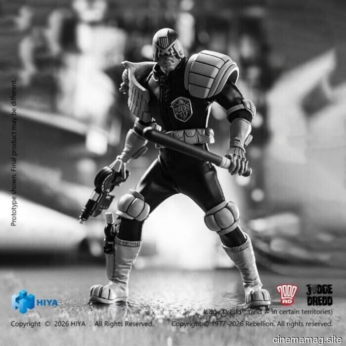 Hiya Toys reveals the Judge Dredd (Black & White) Exquisite Super Series action figure.