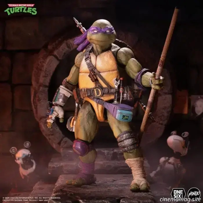 Donatello inaugura la nuova linea di action figure in scala 1/6 delle Tartarughe Ninja di Mondo.