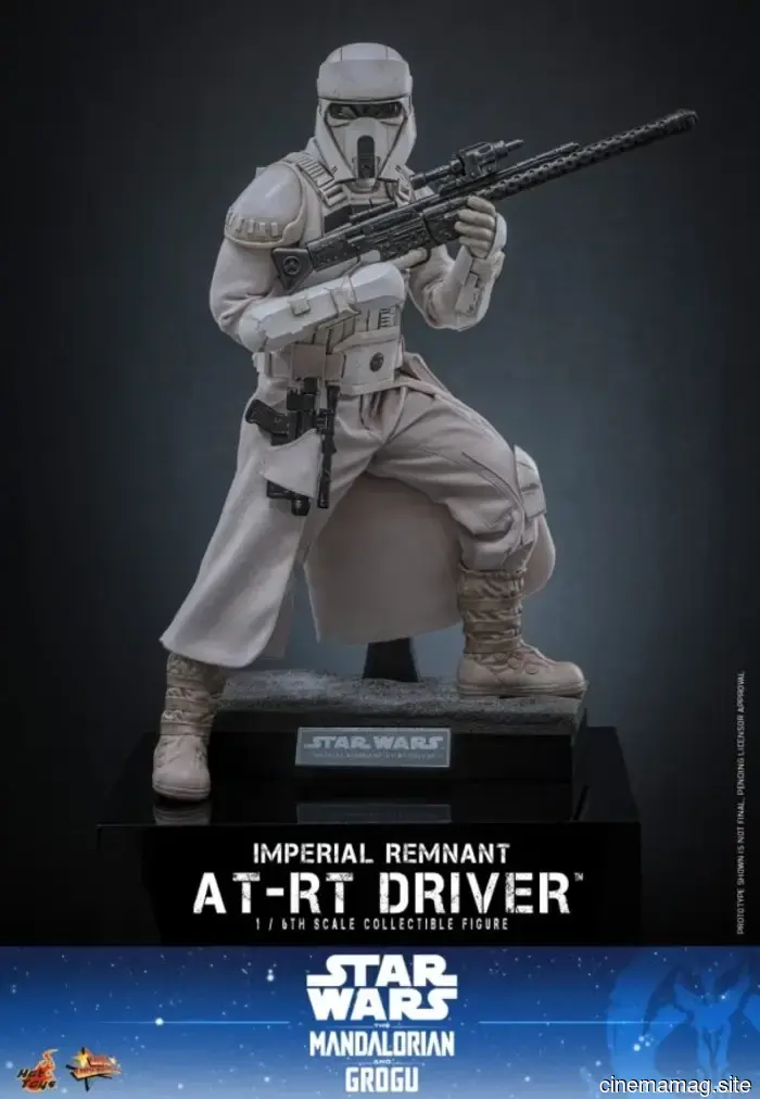 Hot Toys has revealed a sixth scale vehicle and figure set featuring the Imperial Remnant AT-RT and Driver from Star Wars: The Mandalorian, along with Grogu.