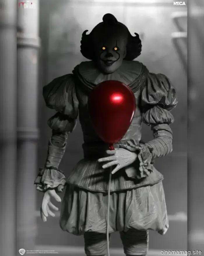 IT: Presenting the Derry Ultimate Black & White Pennywise action figure released by NECA.