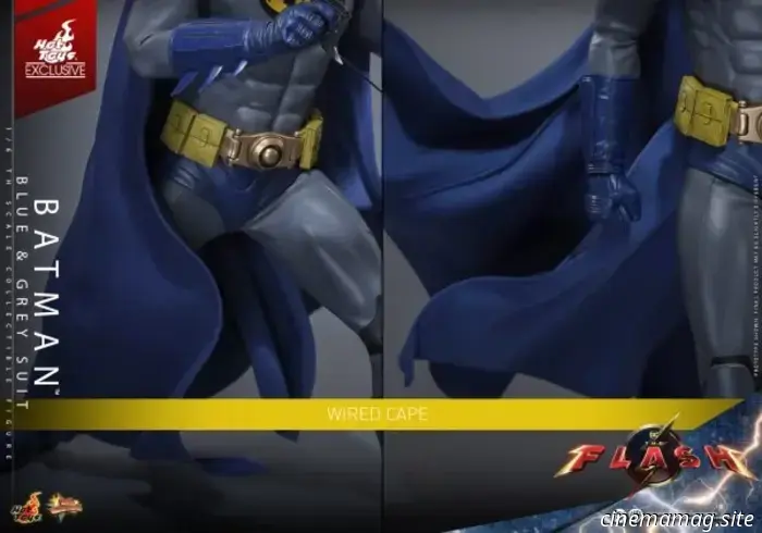 Michael Keaton's Batman will wear the Blue & Grey Batsuit from The Flash in a new Hot Toys figure.
