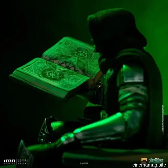 Vengadores: Doomsday Doctor Doom en la Estatua de Escala de Arte en el Trono presentada por Iron Studios