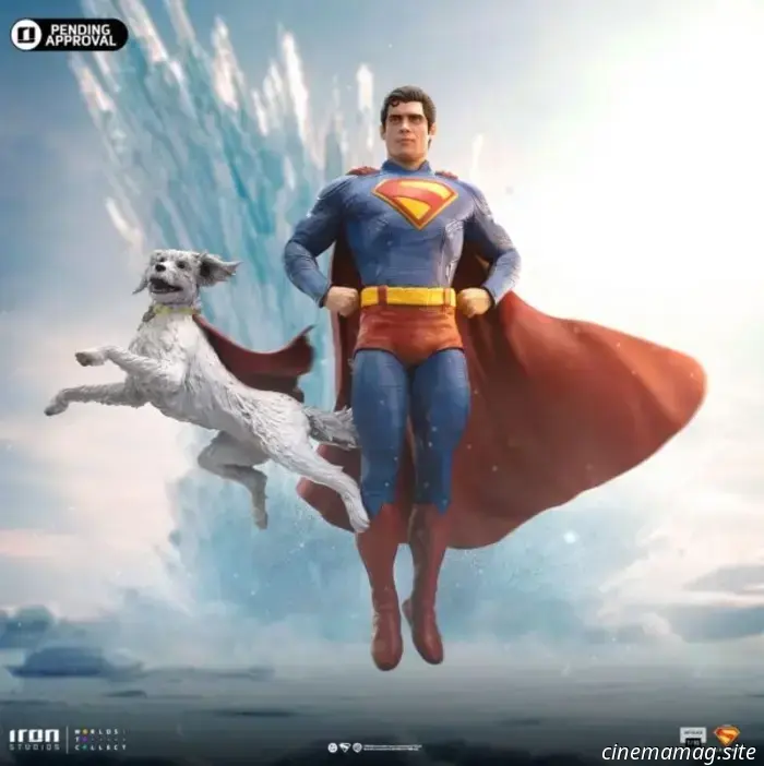 Superman & Krypto stand tall con Iron Studios' Superman movie statua da collezione