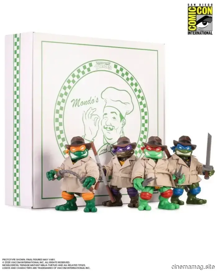 Teenage Mutant Ninja Turtles go undercover for a Comic-Con exclusive action figure collection from Mondo.