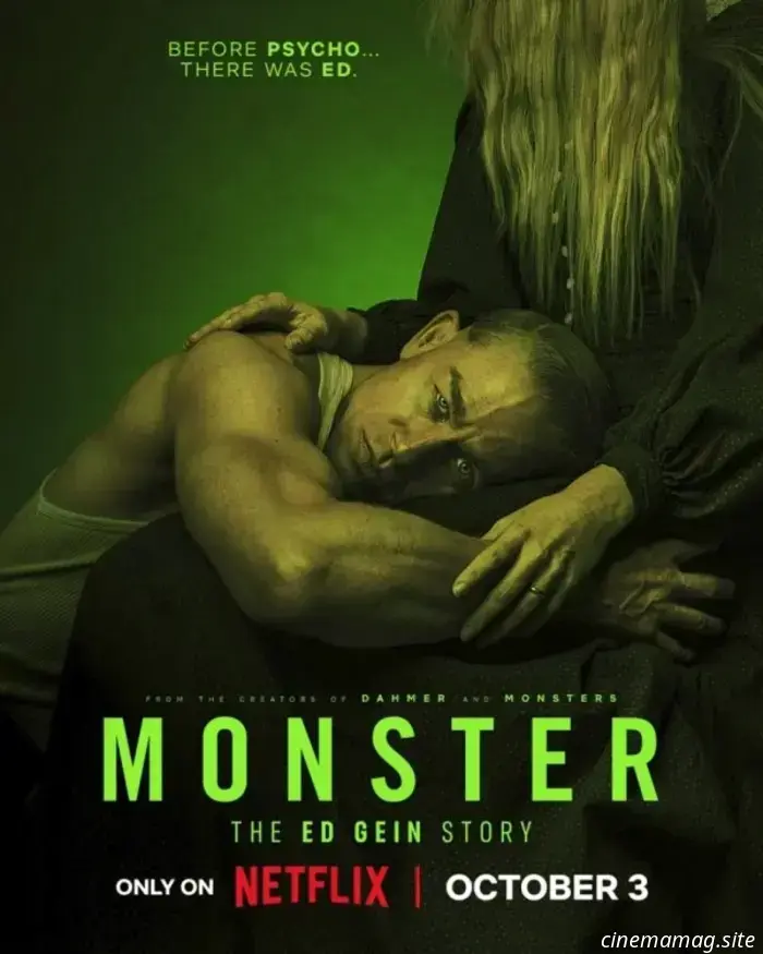Initial posters for Netflix's Monster: The Ed Gein Story featuring Charlie Hunnam