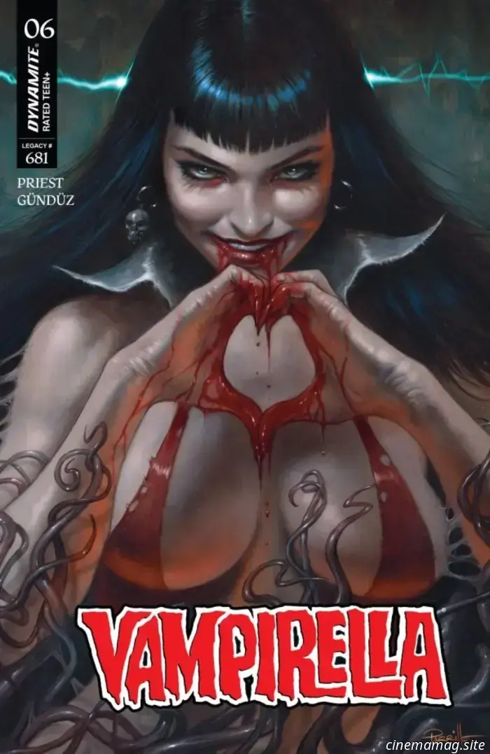 Dynamite Entertainment выпускает Vampirella №6 в среду, и вы можете ознакомиться с официальным превью ниже, чтобы получить предварительный взгляд… В мрачном будущем Вампирелла правит миром…