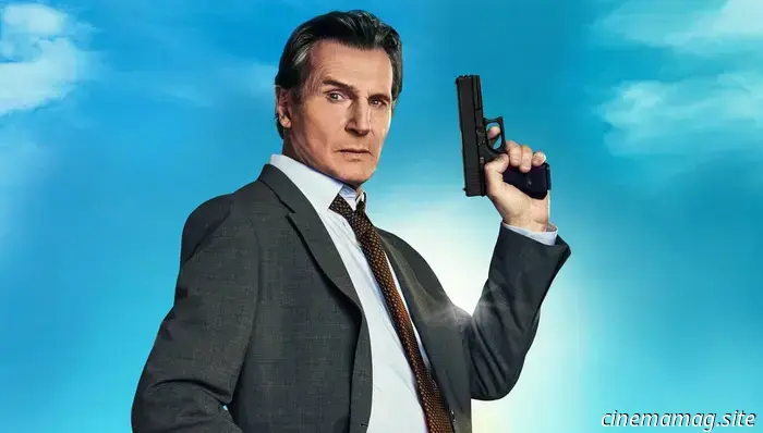 Liam Neeson se emphiza en el nuevo cartel de La pistola desarmada