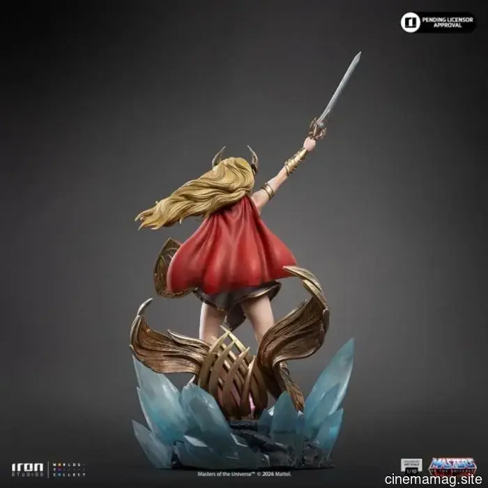 She-Ra is presented with Iron Studios' newest collectible statue from the Masters of the Universe series.