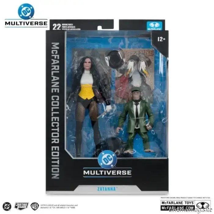 McFarlane Toys has revealed new DC Multiverse figures featuring Zatanna, Detective Chimp, Professor Pyg, Elongated Man, Cosmic Boy, and Blackhawk.